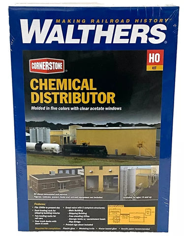 HO Scale Walthers Cornerstone 933-4136 Chemical Distributor Building Kit