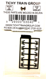 HO Scale Tichy Train Group 3040 Short Straight Bottom Mount Freight Car Stirrups pkg (10)