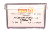 Micro Trains 104 00 190 Santa Fe ATSF 37960 60' Excess Height Single-Door Boxcar