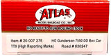 HO Atlas 20007275 TTX TBOX 630247 Gunderson 7550 60' Double Plug-Door Boxcar