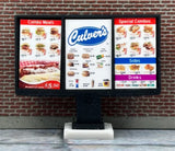 HO Scale ScaleSigns.com 1715c Culver's Drive Thru Menu Sign (2) pcs