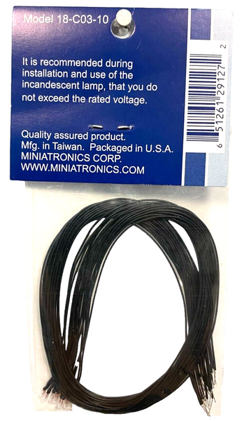 Miniatronics 18-C03-10 1.5V 30mA 1.2mm Diameter Clear Bulbs pkg (10 ...