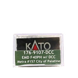 N Scale Kato 176-9107DCC Chicago Metra F40PH 157 City of Palatine w/DCC