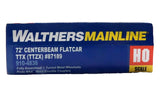 HO Walthers 910-4836 Trailer Train TTZX #87189 72' Centerbeam w/Standard Beam