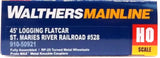 Walthers MainLine 910-50921 St Maries River Railroad 528 45' Logging Flatcar