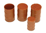 O Scale Tichy Train Group 2023 55-Gallon Steel Drums w/Lids pkg (4)