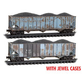 N Scale Micro Trains 98305085 Weathered B&LE ex-Rock Island 100-Ton Hopper Set