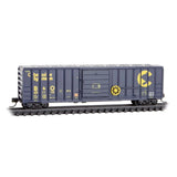 N Scale Micro Trains 025 00 356 Chessie System B&O 401110 50' Rib Side Boxcar