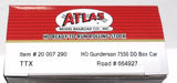 HO Atlas 20007290 TTX TBOX 664927 Gunderson 7550 60' Double Plug-Door Boxcar