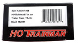 HO Scale Atlas Trainman 20007969 Trailer Train TTJX 82091 62' Bulkhead Flatcar
