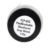 Tru-Color TCP-855 Flat Weathered Gray Wood 1 oz Paint Bottle