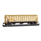 N Scale Micro Trains 98305096 Weathered CSX ex-Chessie 2-Bay Covered Hopper Set
