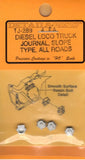 HO Scale Details West TJ-289 4 EA Diesel Loco Truck Journal, Slope Type All Road