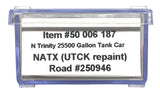 N Atlas 50006187 NATX #250946 UTCK Repaint Trinity 25500-Gallon Tank Car
