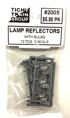 O Scale Tichy Train Group 2005 Nonworking Lamp Reflectors & Bulbs (12) pcs