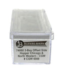 N Scale Bluford Shops 74060 Chicago & North Western CGW 6088 70-Ton 3-Bay Hopper