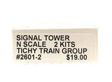 N Scale Tichy Train Group 2601-2 Wooden Signal Tower Kit (2) Pk