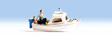 N Scale Noch Gmbh & Co 37822 Fishing Boat w/Figures pkg (3)