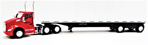 HO Scale Trucks n Stuff 60 Lonestar Kenworth T680 Semi Truck Tractor w/Flatbed Trailer