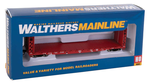 HO Scale Walthers Mainline 910-5909 Chicago Burlington & Quincy CB&Q 95249 53' GSC Bulkhead Flatcar