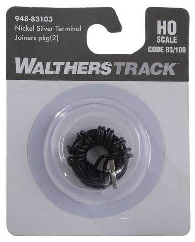 HO Scale Walthers 948-83103 Code 83/100 Nickel Silver Terminal Joiners pkg (2)