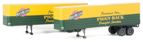 HO Scale Walthers SceneMaster 949-2413 Chicago & North Western 35' Trailers