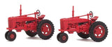 HO Scale Walthers Scene Master 949-4160 Red Farm Tractor 2-Pack