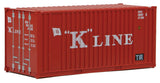 HO Scale Walthers SceneMaster 949-8013 K-Line ESSU 20' Corrugated Container w/Flat Panel