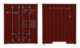 HO Scale Walthers SceneMaster 949-8203 K-Line 40' Hi Cube Corrugated Container w/Flat Roof