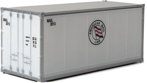HO Scale Walthers SceneMaster 949-8660 American Mail Line 20' Smooth Container