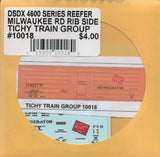 HO Scale Tichy Train 10018 Milwaukee Road/DSDX Ribbed-Side Reefers Decal Set