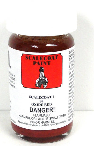 Scalecoat I S1002 Oxide Red 2 oz Enamel Paint Bottle