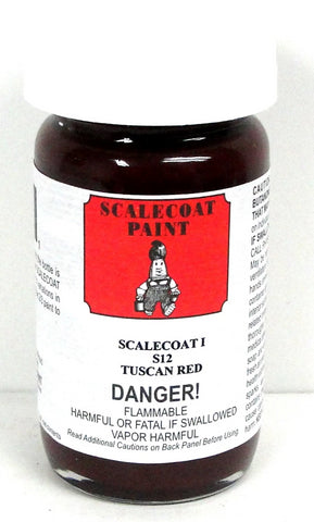 Scalecoat I S1012 Tuscan Red 2 oz Enamel Paint Bottle