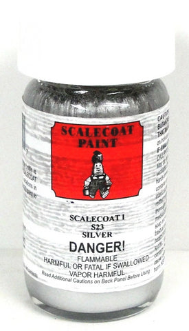 Scalecoat I S1023 Silver 2 oz Enamel Paint Bottle