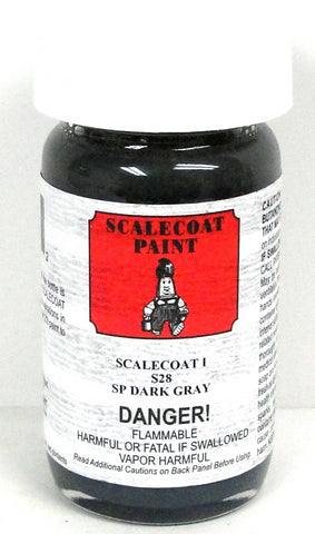 Scalecoat I S1028 SP Southern Pacific Dark Gray 2 oz Enamel Paint Bottle