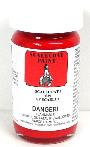 Scalecoat I S1029 SP Southern Pacific Scarlet Red 2 oz Enamel Paint Bottle