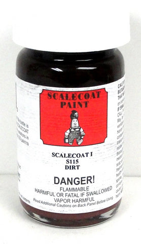 Scalecoat I S1115 Dirt Weathering Color 2 oz Enamel Paint Bottle