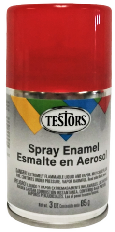 Testors 1203 Gloss Red Enamel 3 oz Spray Paint Can