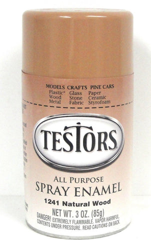 Testors 1241 Natural Wood Enamel 3 oz Spray Paint Can