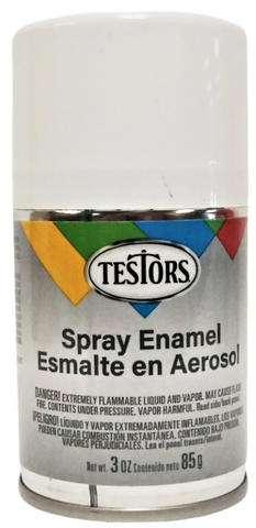 Testors 1245 Gloss White Enamel 3 oz Spray Paint Can