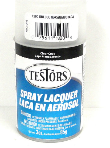 Testors 1260 Dullcote Lacquer 3 oz Spray Paint Can