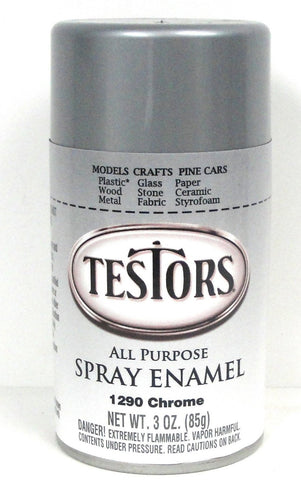 Testors 1290 Chrome Enamel 3 oz Spray Paint Can