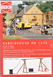 HO Scale Busch 1375 Wooden Construction Site Cable Bridge w/Reels & Power Distributor