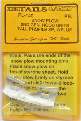 HO Scale Details West PL-140 2nd Generation Tall Height Profile Snow Plow