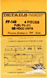 HO Scale Details West FF-149 GE Hood Units Fuel Fillers pkg (4)