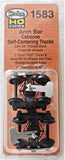 HO Scale Kadee #1583 Arch Bar Caboose Trucks w/33" Ribbed Back Wheels