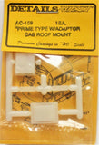HO Scale Details West AC-159 Prime Type Cab Roof Air Conditioner w/GE Adapter