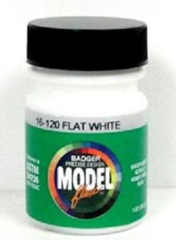Badger Model Flex 16-120 Flat White 1 oz Acrylic Paint Bottle