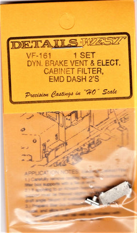 HO Scale Details West VF-161 EMD Dash-2 Vent & Electrical Cabinet Set