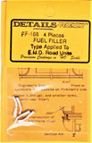 HO Scale Details West FF-166 Fuel Fillers EMD Road Units pkg (4)